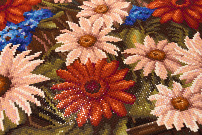 Diamond Painting Patriotic Arrangement 28" x 25.6" (70.9cm x 65cm) / Square with 51 Colors including 3 ABs and 2 Fairy Dust Diamonds / 74,385