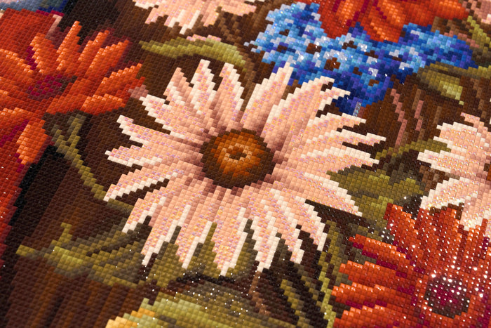 Diamond Painting Patriotic Arrangement 28" x 25.6" (70.9cm x 65cm) / Square with 51 Colors including 3 ABs and 2 Fairy Dust Diamonds / 74,385