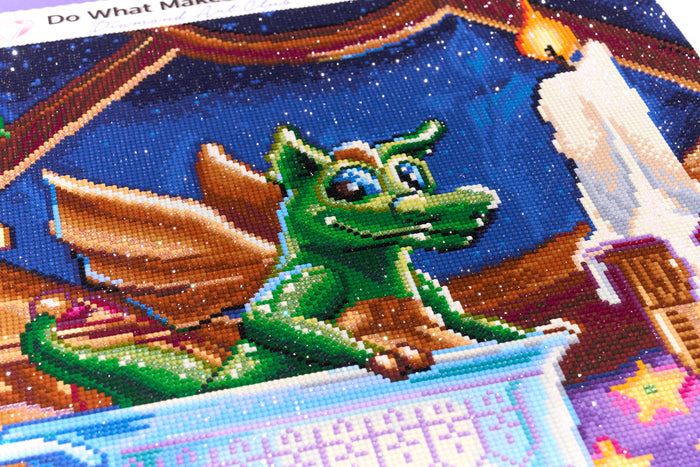 Diamond Painting Peek-a-Boo 21.5" x 21.5" (54.5cm x 54.5cm) / Round with 66 Colors including 6 ABs and 3 Iridescent Diamonds and 3 Fairy Dust Diamonds / 39,204