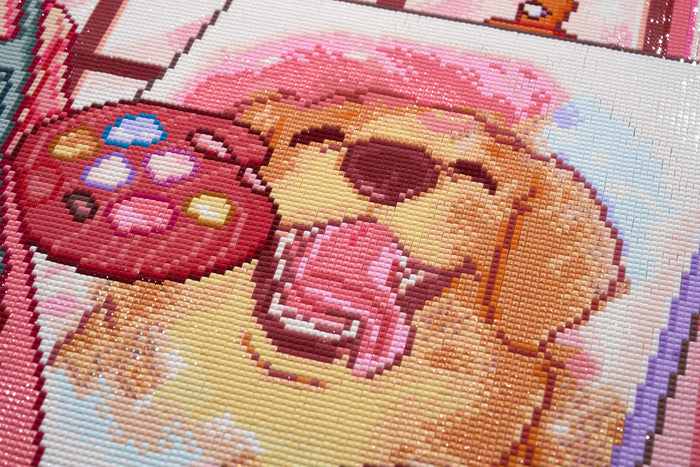 Diamond Painting Pet Art Studio 25.6" x 36.6" (65cm x 92.8cm) / Square with 82 Colors including 4 ABs and 6 Fairy Dust Diamonds / 97,353