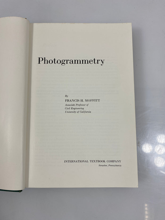 Photogrammetry by Francis H. Moffitt 1959 HCDJ
