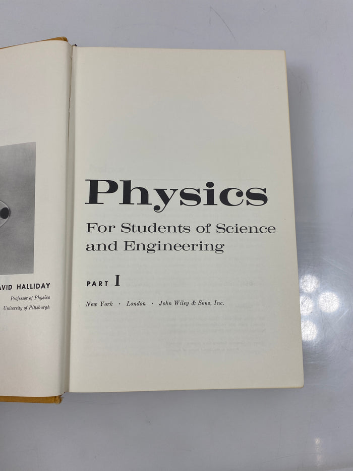 Physics Part I Resnik/Halliday Ex-library 1962 HC