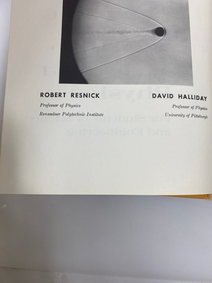 Physics Part I Resnik/Halliday Ex-library 1962 HC