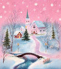 Diamond Painting Pink Christmas 23.6" x 26.8" (60cm x 68cm) / Square with 52 Colors including 2 ABs and 4 Fairy Dust Diamonds / 65,793