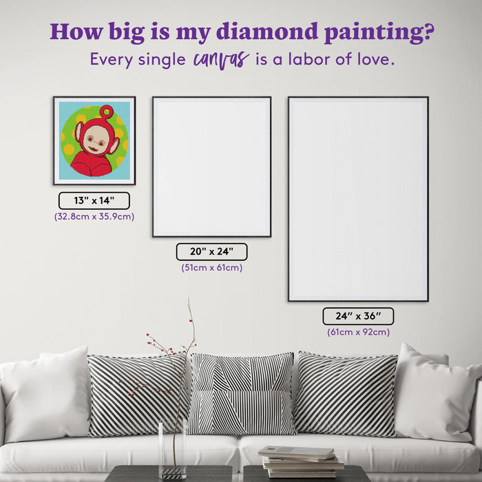 Diamond Painting Po 13" x 14" (32.8cm x 35.9cm) / Round with 14 Colors including 1 AB Diamonds and 1 Electro Diamonds / 14,976