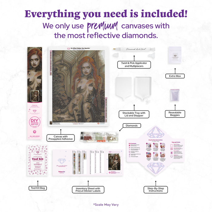 Diamond Painting Poison Ivy 22" x 30" (55.6cm x 75.9cm) / Round with 39 Colors including 5 Fairy Dust Diamonds / 55,752