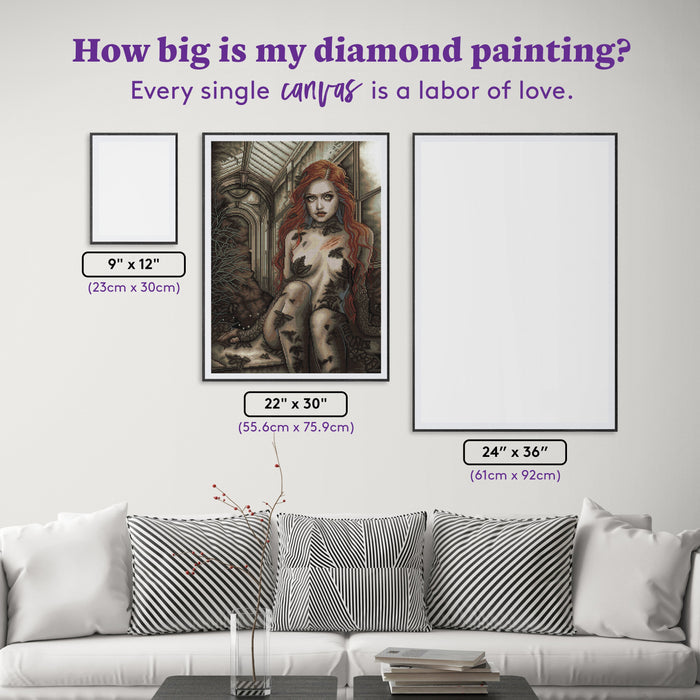 Diamond Painting Poison Ivy 22" x 30" (55.6cm x 75.9cm) / Round with 39 Colors including 5 Fairy Dust Diamonds / 55,752