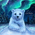 Diamond Painting Polar Bear 22" x 22" (55.6cm x 55.6cm) / Round with 50 Colors including 1 AB and 3 Fairy Dust Diamonds / 40,804