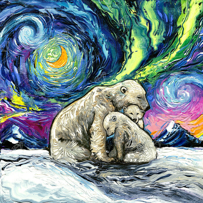 Diamond Painting Polar Night 27.6" x 27.6" (69.9cm x 69.9cm) / Square with 56 Colors including 3 ABs and 1 Iridescent Diamond and 3 Fairy Dust Diamonds / 78,961