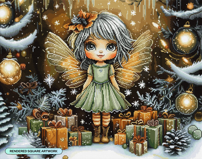 Diamond Painting Precious Fairy 28" x 22" (70.7cm x 55.8cm) / Square with 55 Colors including 2 ABs and 2 Fairy Dust Diamonds / 63,616