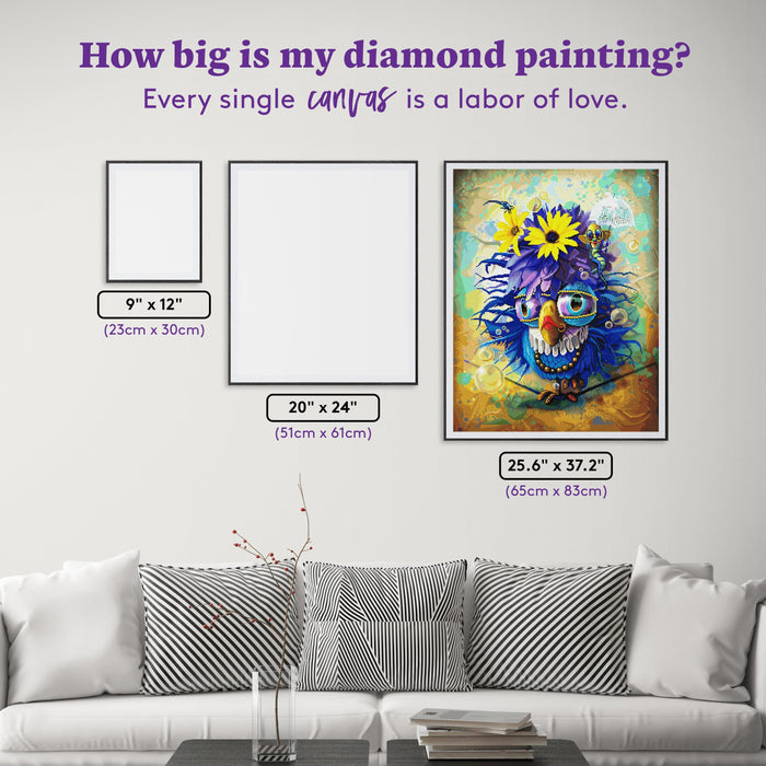 Diamond Painting Priscilla 25.6" x 32.7" (65cm x 83cm) / Square with 84 Colors including 2 ABs and 3 Fairy Dust Diamonds / 86,913