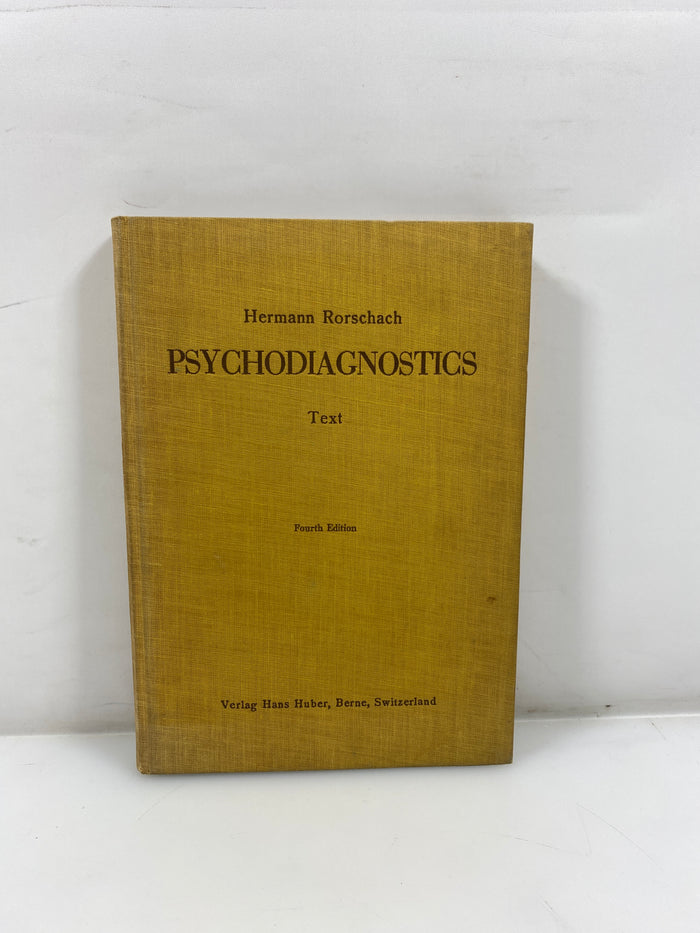 Psychodiagnostic by Hermann Rorschach 1942 English Translation HC