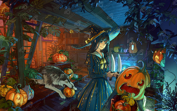 Diamond Painting Pumpkin Season 44.1" x 27.6" (111.8cm x 69.9cm) / Square with 95 Colors including 4 ABs and 3 Fairy Dust Diamonds / 126,169