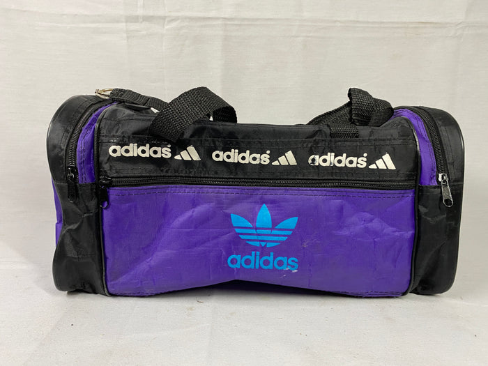 Purple Vintage Adidas Trefoil Nylon Duffle Bag
