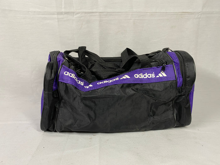 Purple Vintage Adidas Trefoil Nylon Duffle Bag