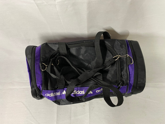 Purple Vintage Adidas Trefoil Nylon Duffle Bag
