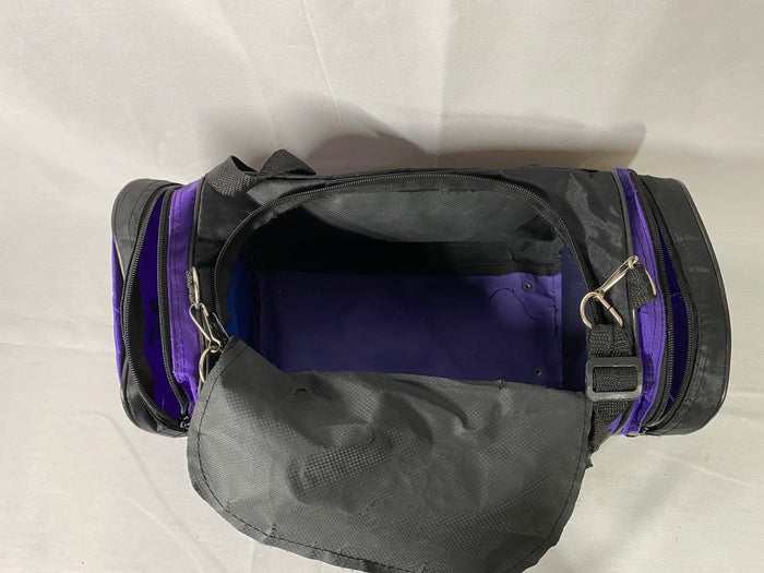 Purple Vintage Adidas Trefoil Nylon Duffle Bag