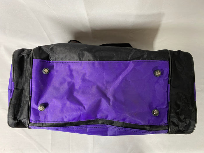 Purple Vintage Adidas Trefoil Nylon Duffle Bag