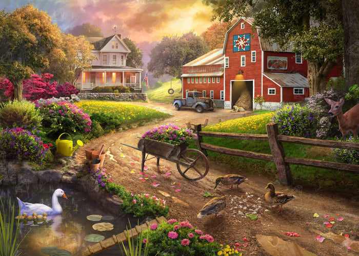 Diamond Painting Quaint Farm 33.1" x 23.6" (84cm x 60cm) / Square With 70 Colors Including 5 ABs / 80,880