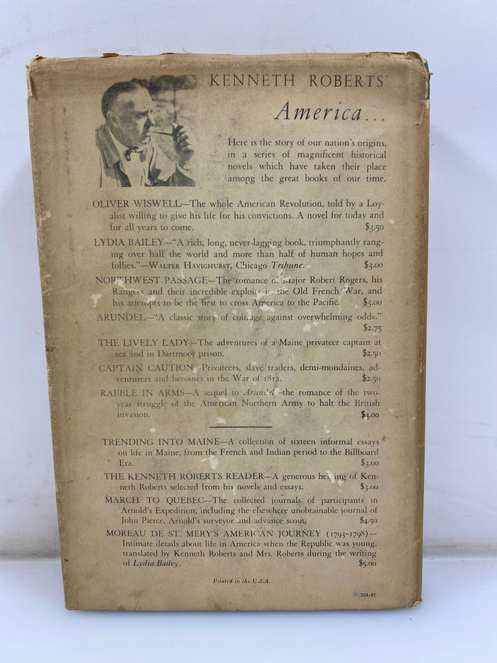 Rabble in Arms by Kenneth Roberts 1947 HCDJ BCE