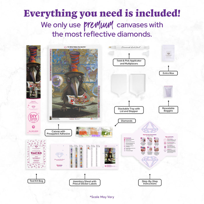 Diamond Painting Raymone 20" x 30" (50.6cm x 76cm) / Round with 53 Colors including 2 ABs and 5 Fairy Dust Diamonds / 50,784