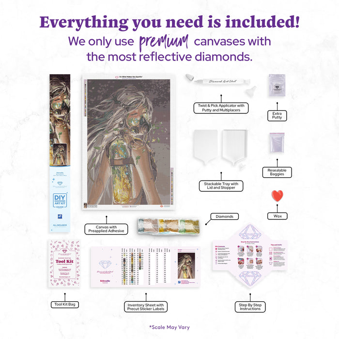 Diamond Painting Rebreathe 25.6" x 38.6" (65cm x 98cm) / Square with 43 Colors including 3 ABs and 1 Fairy Dust Diamond / 102,573