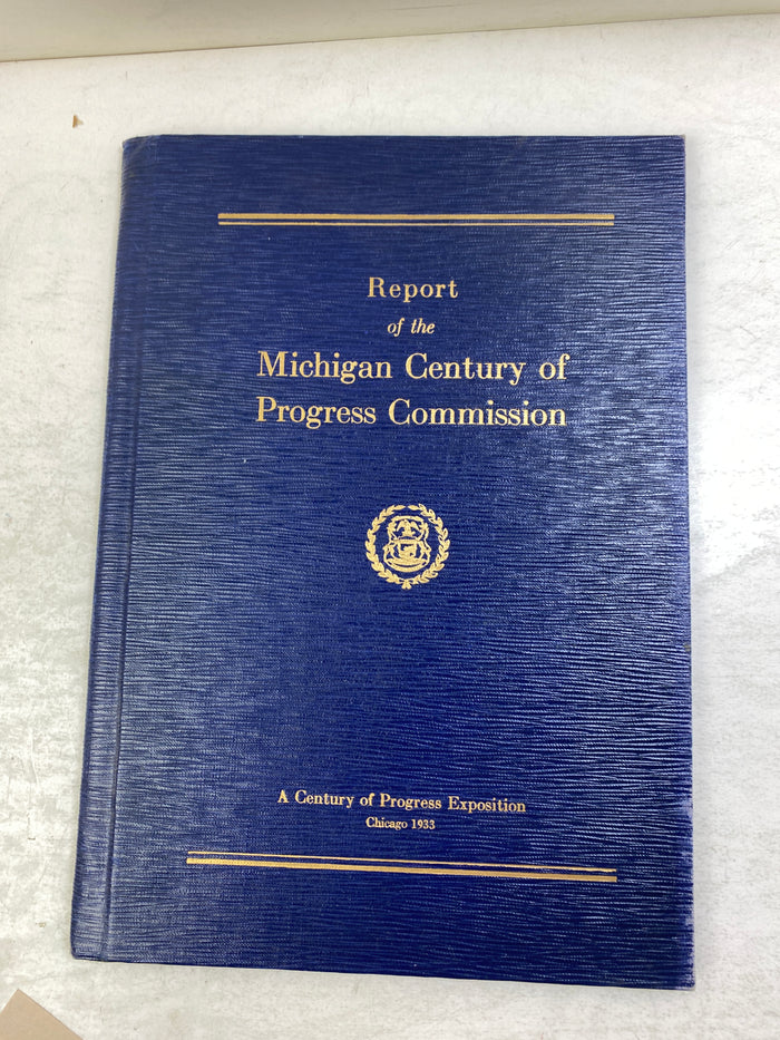 Report of the Michigan Progress Commission Chicago 1933 HC