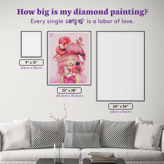Diamond Painting Rosea 22" x 28" (55.8cm x 70.6cm) / Round with 62 Colors including 3 ABs and 1 Fairy Dust Diamonds / 50,148