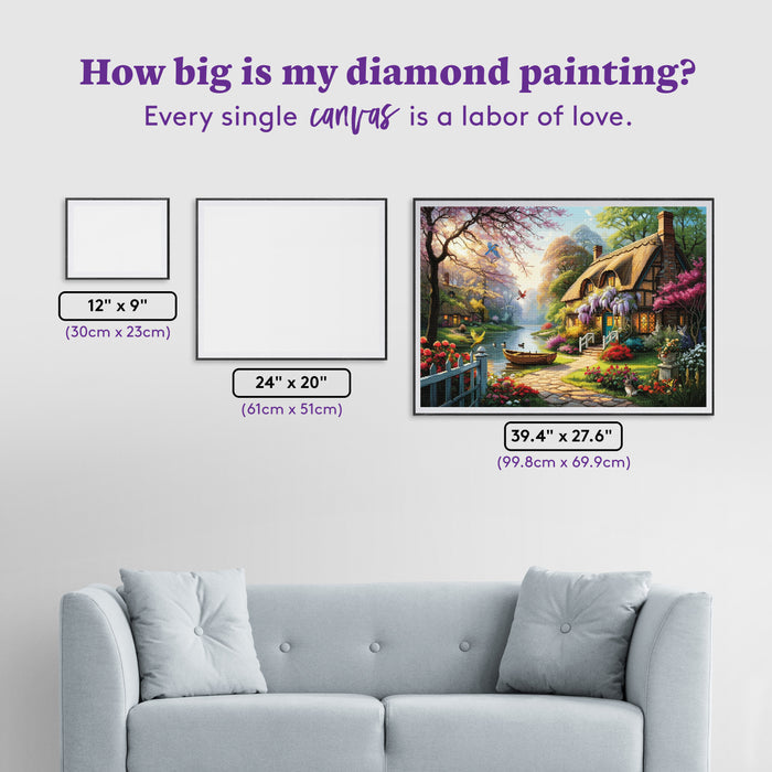 Diamond Painting Rustic Charms 39.4" x 27.6" (99.8cm x 69.9cm) / Square with 94 Colors including 2 ABs and 5 Fairy Dust Diamonds / 112,681