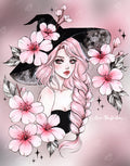 Diamond Painting Sakura Witch 22" x 28" (55.6cm x 70.7cm) / Round with 44 Colors including 2 Iridescent Diamonds and 2 Fairy Dust Diamonds / 51,914
