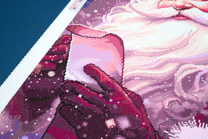 Diamond Painting Santa's List 22" x 32" (55.6cm x 80.9cm) / Round with 69 Colors including 2 ABs and 1 Fairy Dust Diamond / 59,388