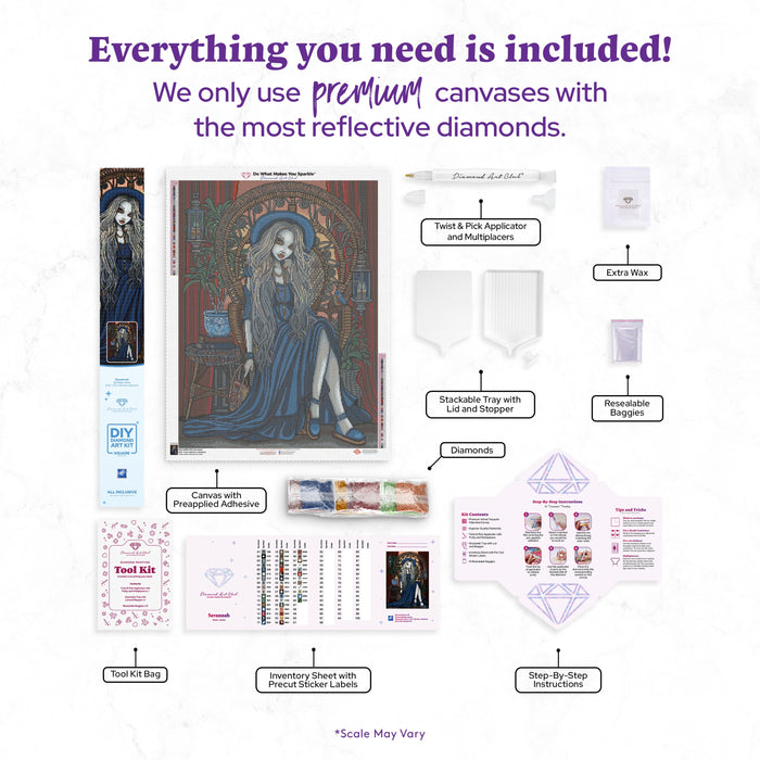 Diamond Painting Savannah 25.6" x 34.3" (65cm x 86.9cm) / Square with 46 Colors including 3 ABs and 1 Iridescent Diamond and 3 Fairy Dust Diamonds / 91,089