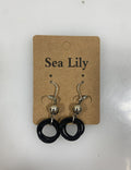 Sea Lily Black Spring Set Dangle Earrings