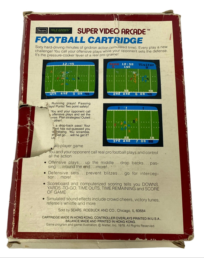 Sears Tele-Games Super Video Arcade NFL Football