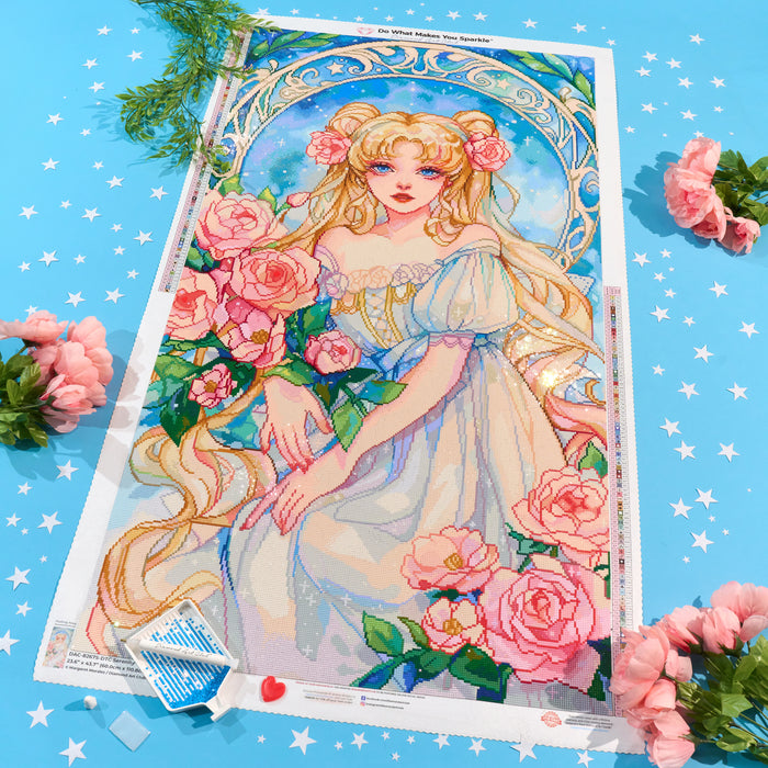 Diamond Painting Serenity 23.6" x 43.7" (60cm x 110.8cm) / Square with 92 Colors including 2 ABs and 7 Fairy Dust Diamonds / 107,245