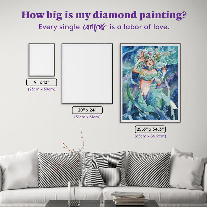 Diamond Painting Serra 25.6" x 34.3" (65cm x 86.9cm) / Square with 97 Colors including 3 ABs and 4 Fairy Dust Diamonds / 91,089