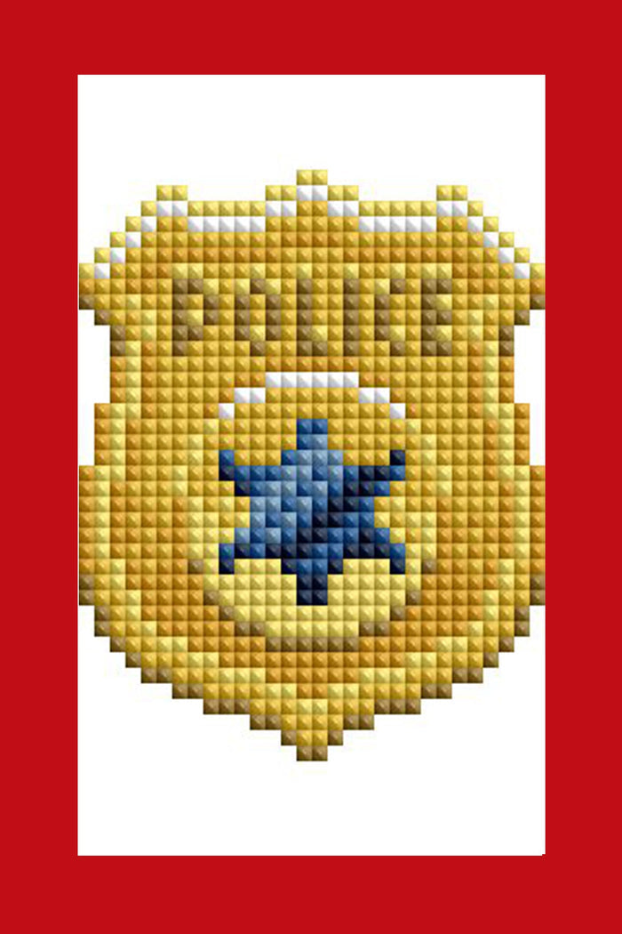 Diamond Painting Mini Dazzles™ - Service Badges 4" x 6" (10.2cm x 15.2cm) / Square With 18 Colors Including 2 ABs and 2 Electro Diamond and 14 Fairy Dust Diamonds / 4,409
