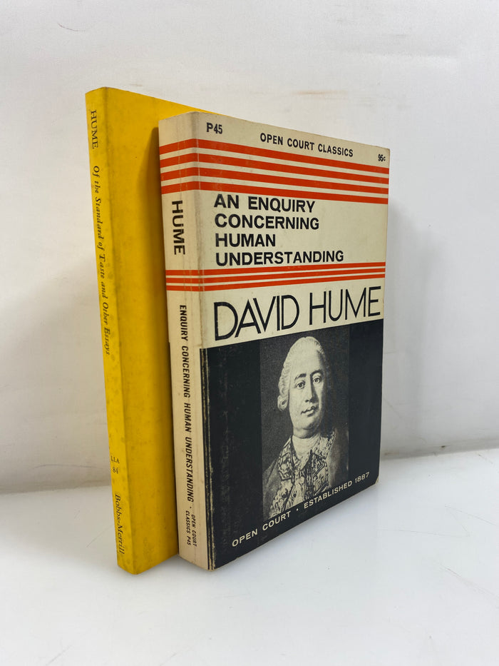 Set of 2 David Hume Paperbacks Human Understanding/Standard of Taste 1970s