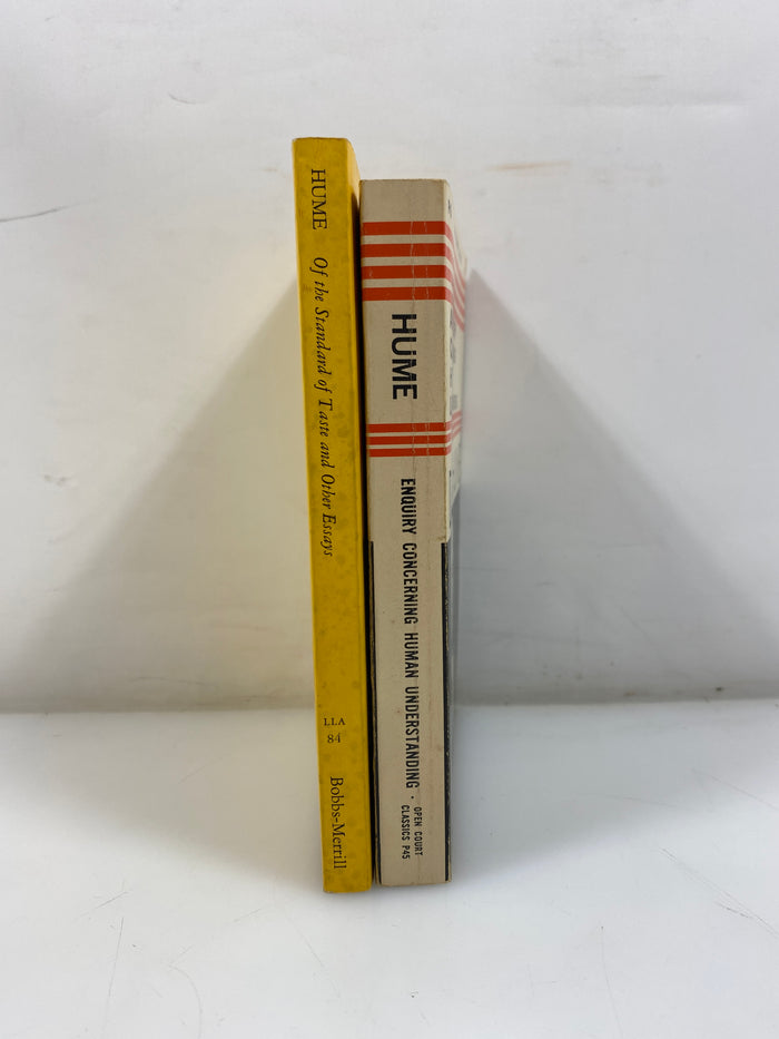 Set of 2 David Hume Paperbacks Human Understanding/Standard of Taste 1970s