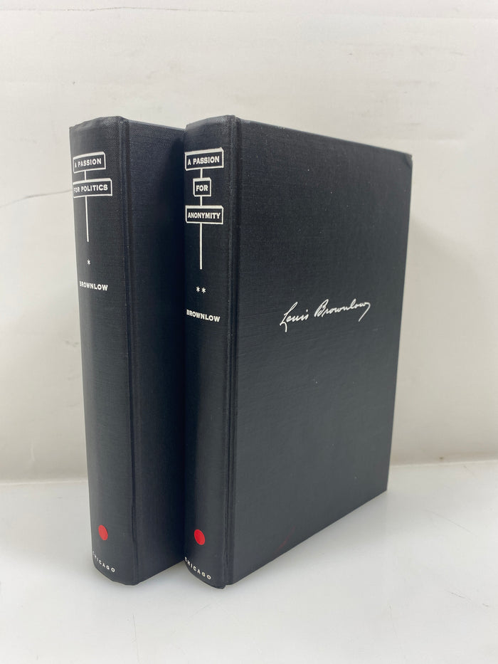 Set of 2: The Autobiography of Louis Brownlow Half 1 & 2 1955-58 HC