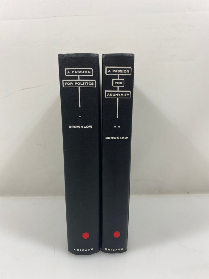 Set of 2: The Autobiography of Louis Brownlow Half 1 & 2 1955-58 HC