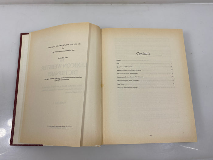 Set of 2: The Lexicon Webster Dictionary Encyclopedic Edition 1983 HC