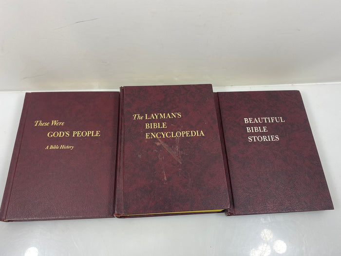 Set of 3: Bible History/Encyclopedia/Stories by Martin 1964-66 HC