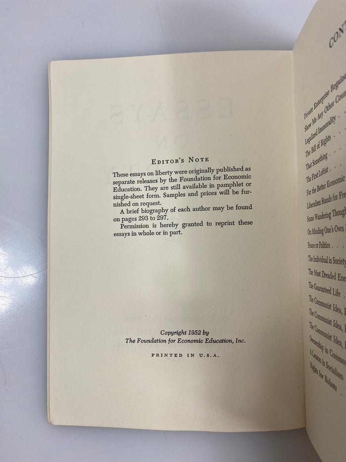 Set of 7: Essays on Liberty Vol I-VII 1952-1960 SC