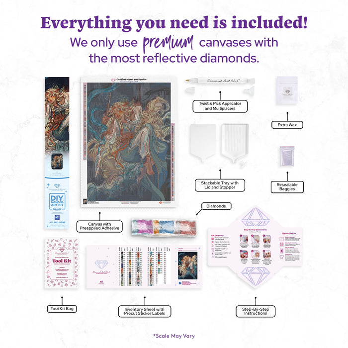 Diamond Painting Sif 22" x 31" (55.8cm x 78.7cm) / Square with 79 Colors including 4 ABs and 3 Fairy Dust Diamonds / 70,784