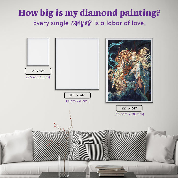 Diamond Painting Sif 22" x 31" (55.8cm x 78.7cm) / Square with 79 Colors including 4 ABs and 3 Fairy Dust Diamonds / 70,784