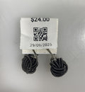 Silver Spring Knot Ball Earrings