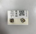 Silver Stud Gold Gem Earrings