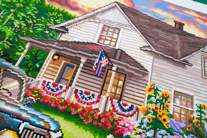 Diamond Painting Simpler Times 36.6" x 27.6" (93cm x 70cm) / Square with 80 Colors including 6 ABs and 3 Fairy Dust Diamonds / 104,813