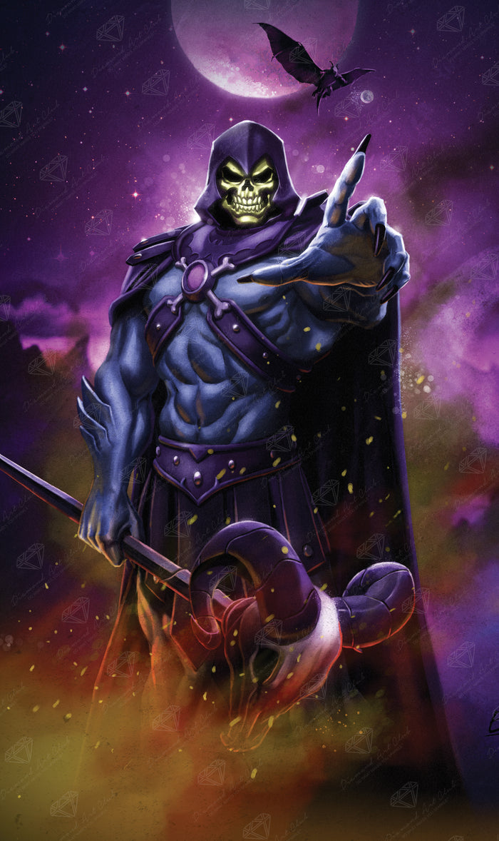 Diamond Painting Skeletor 22" x 37" (55.8cm x 93.9cm) / Square with 63 Colors including 4 ABs and 3 Fairy Dust Diamonds / 84,448